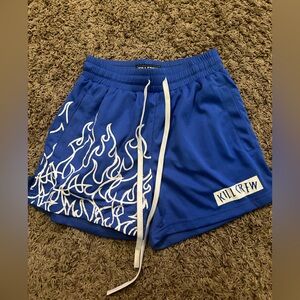 Kill Crew MUAY THAI FLAME SHORTS (MID THIGH CUT)